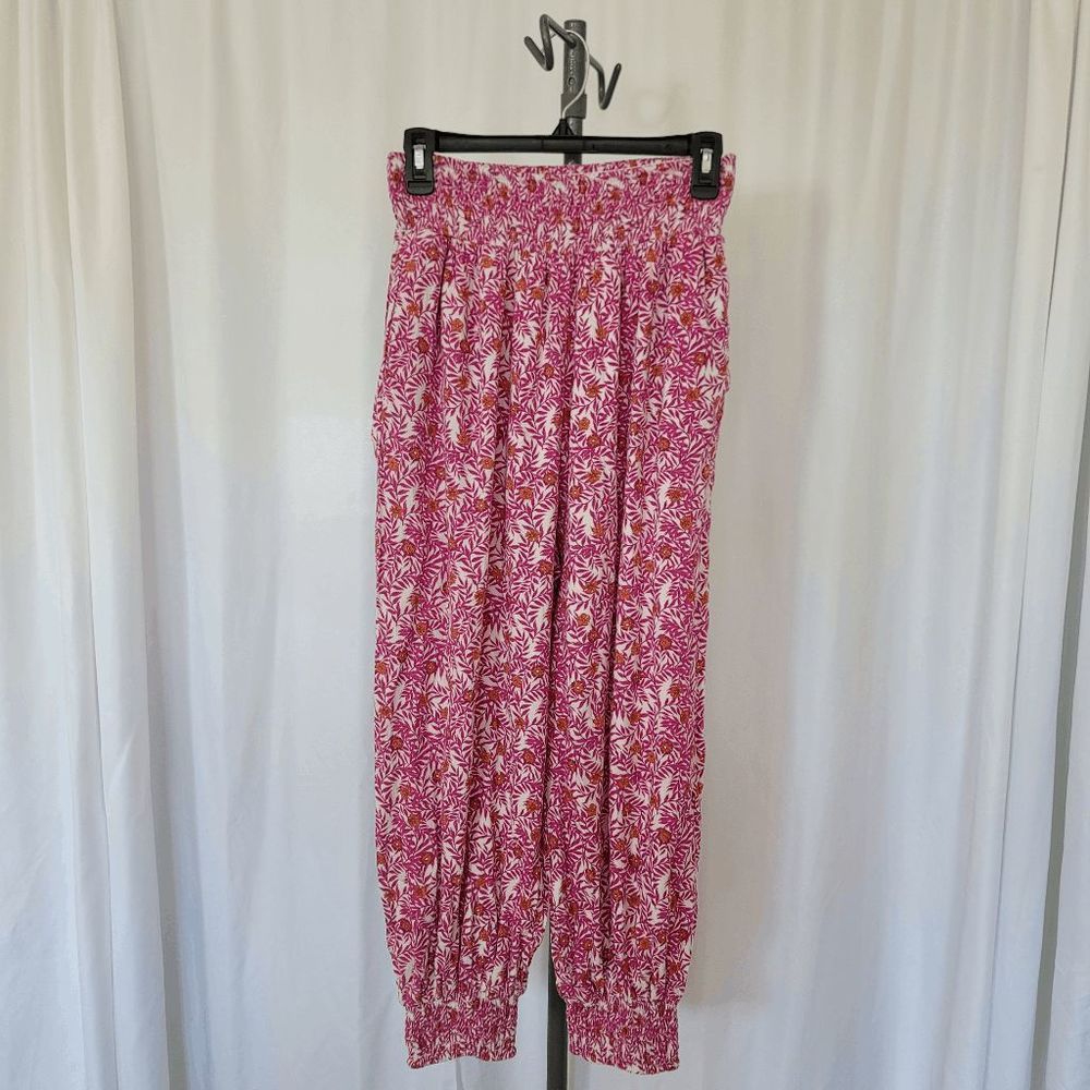 Anthropologie smoked floral printed abstract joggers size M - Picture 6 of 6